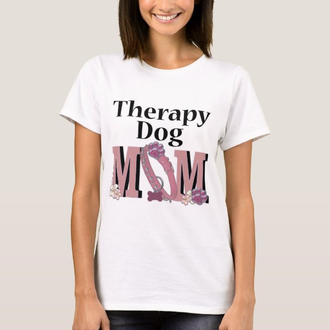 Camiseta MAMÃ do cão da terapia (Frente)