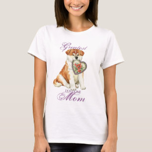 Camiseta Mamã do coração de Akita