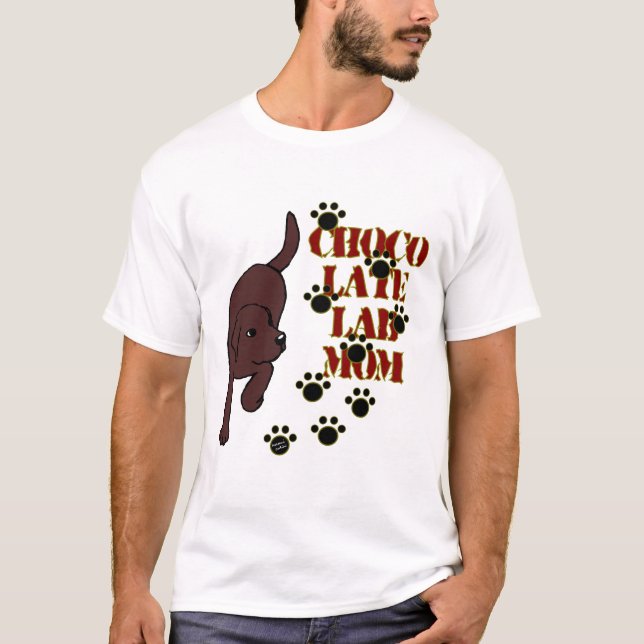 Camiseta Mamã do laboratório do chocolate (Frente)