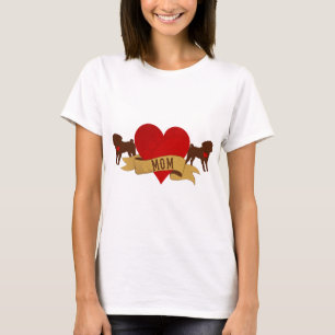 Camiseta Mamã do Pug [estilo do tatuagem]