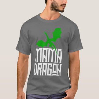 Camiseta Mama Dragão Correspondente à Tribo da Família Verd
