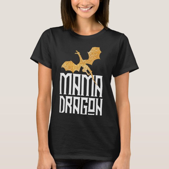 Camiseta Mama Dragon Christmas Matching Family Tribe Mom Wi (Frente)