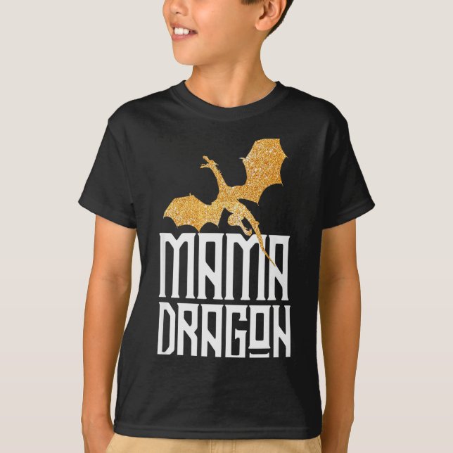 Camiseta Mama Dragon Christmas Matching Family Tribe Mom Wi (Frente)
