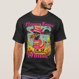 Camiseta Mama Drama Llama Alpaca com óculos sungos Llama Lo