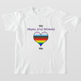 Camiseta Mama e Mamãe Rainbow Heart