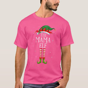 Camiseta Mama Elf Combinando Família Grupo Festa de Natal P