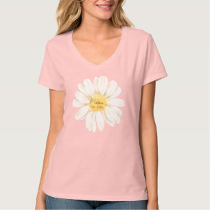 Camiseta Mama Est - Decote em V Daisy