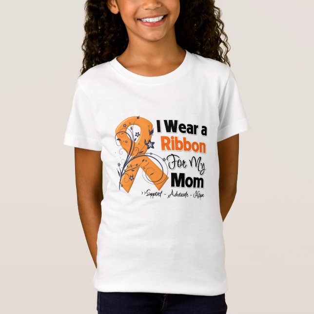 Camiseta Mamã - fita da leucemia (Frente)