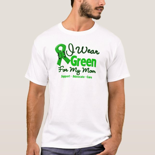 Camiseta Mamã - fita verde da consciência (Frente)