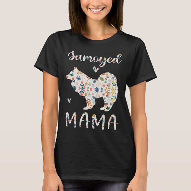 Camiseta Mama Floral Cachorro Mãe Amor (Frente)