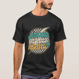 Camiseta Mama Floral Xadrez Feliz Dia Das Mães