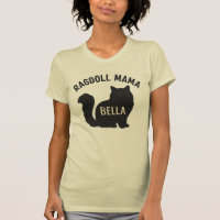 Mama Gato Silhueta Ragdoll Nome Personalizado