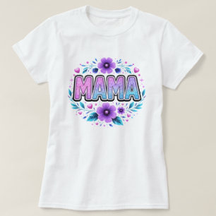 Camiseta Mama Glitter Sparkle - Presente do Dia da