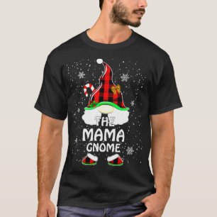Camiseta Mama Gnomies Red Xadrez Match Família Chris