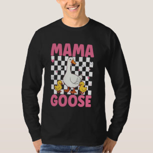 Camiseta Mama Goose Dia de as mães Bonita Pato de Fazenda d