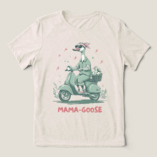 Camiseta MAMA-GOOSE Scooter - Camisa Tri-Blend Mãe