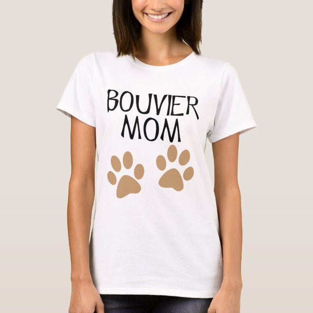 Camiseta Mamã grande de Bouvier das patas (Frente)