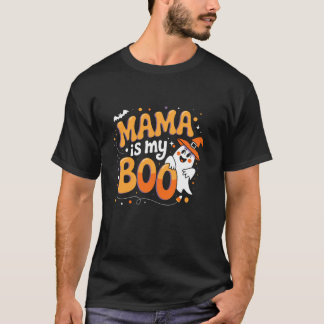Camiseta Mama Groovy É Meu Boo Halloween Meninos Meninas