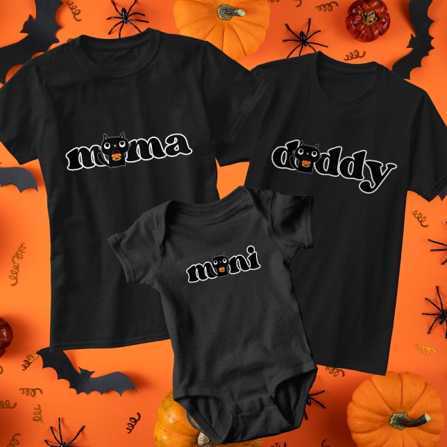 Camiseta Mama Halloween Cat Trick-o-Tratating (Criador carregado)