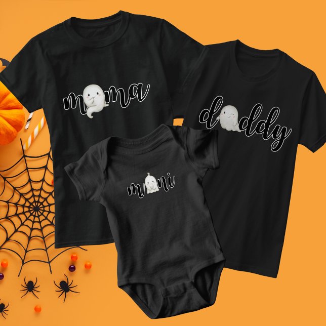 Camiseta Mama Halloween Ghost Matching (Criador carregado)