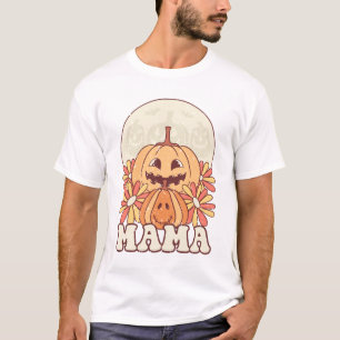 Camiseta Mama Halloween Groovy no outono