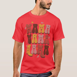 Camiseta Mama Hippie Sublime Para Mãe, Para Retro Da Mãe