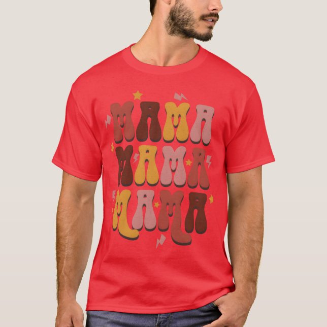 Camiseta Mama Hippie Sublime Para Mãe, Para Retro Da Mãe (Frente)