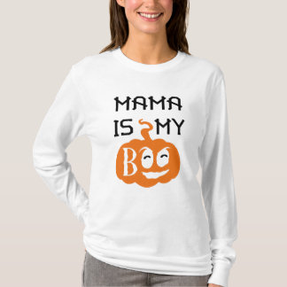 Camiseta Mama is my Boo, Black and Orange Design