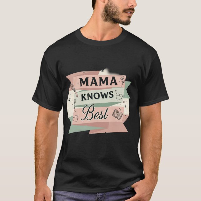 Camiseta Mama Knows Best Retro Kitchen & Wisdom (Frente)