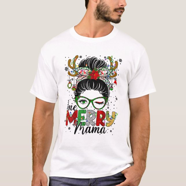 Camiseta Mama Leopard Messy Bun (Frente)