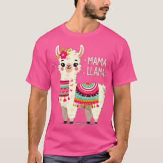Camiseta Mama Llama Dia das Mães Festa de Aniversário Mamãe