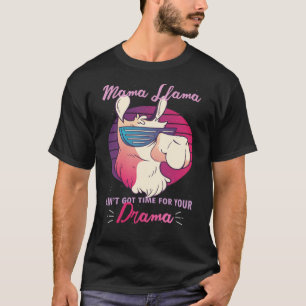 Camiseta Mama Llama Drama Roupa Mulheres Mãe Mãe Mãe