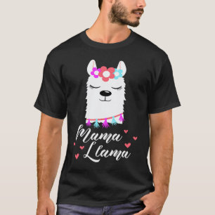 Camiseta Mama Llama Mulheres Família Legal Lhama