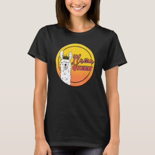 Camiseta Mama Llama Queen Animal For Women Girls