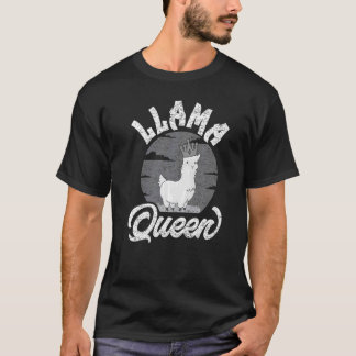 Camiseta Mama Llama Queen Animal For Women Girls