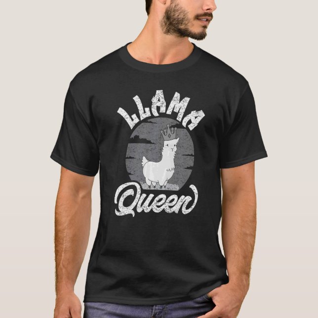 Camiseta Mama Llama Queen Animal For Women Girls (Frente)