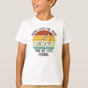 Camiseta Mama Me Ama Mais Do Que Ama Pescar PERSONALIZADO