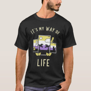 Camiseta Mama não-Binária, púrpura, amarela e branca