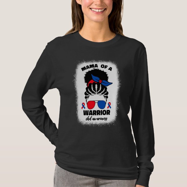 Camiseta Mama of a Warrior CHD Congenital Heart Defect Awar (Frente)