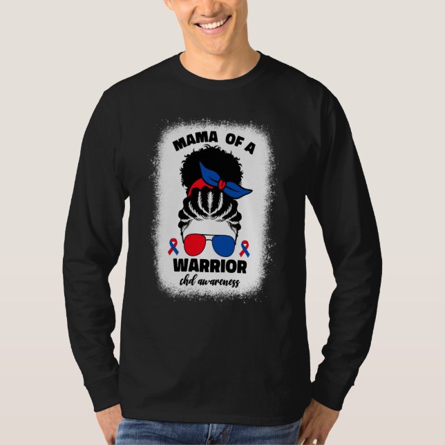 Camiseta Mama of a Warrior CHD Congenital Heart Defect Awar (Frente)