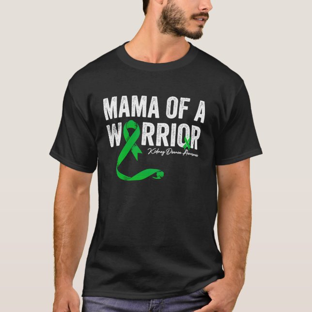 Camiseta mama of a Warrior Kidney Disease Awareness (Frente)