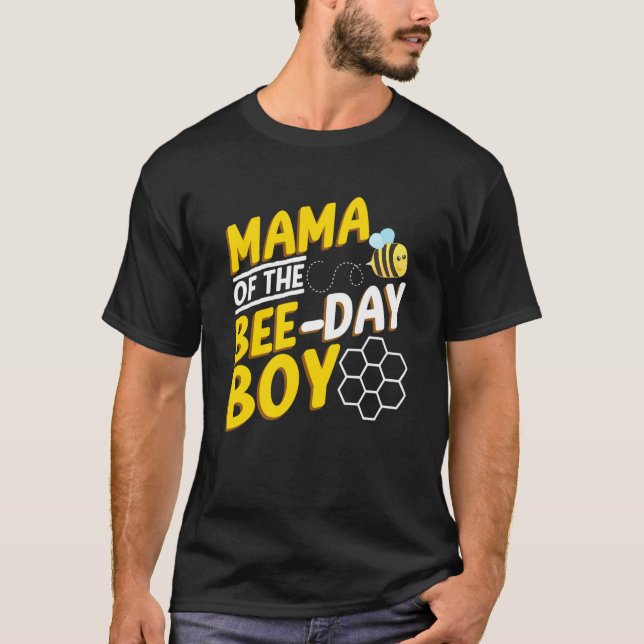 Camiseta Mama Of Bee Day Boy Honey Beekeeper Beekeeping Gra (Frente)