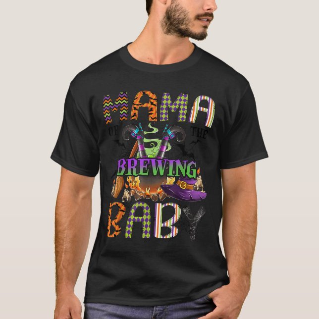 Camiseta Mama Of Brewing Baby Halloween One Soky Mama  (Frente)