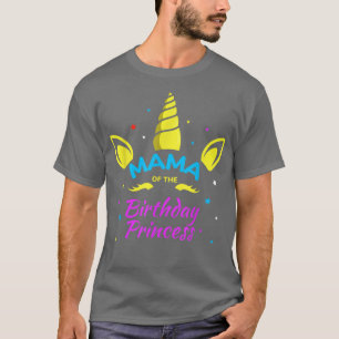 Camiseta Mama of the Birthday Princess Bday Unicorn Mother