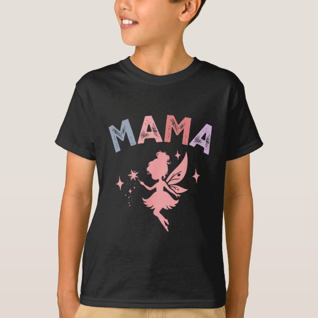 Camiseta Mama Of The Little Fairy Birthday Girl Family Matc (Frente)