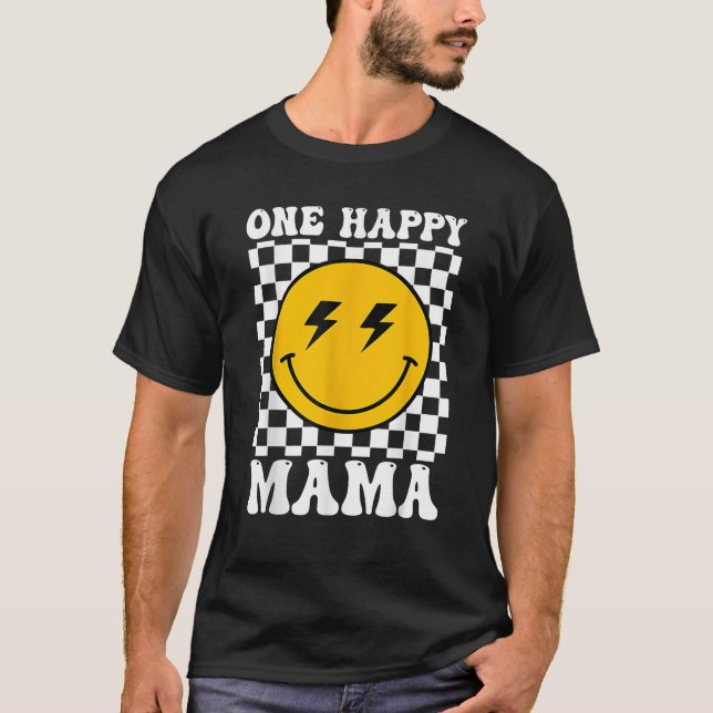 Camiseta Mama One Happy Dude Birthday Theme Mateming (Frente)