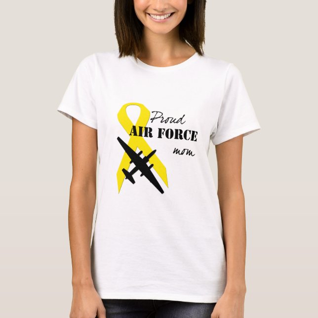 Camiseta Mamã orgulhosa da força aérea (Frente)