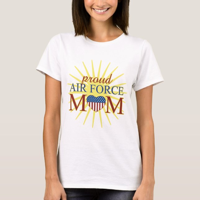 Camiseta Mamã orgulhosa da força aérea (Frente)