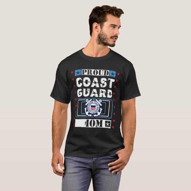 Camiseta Mamã orgulhosa da guarda costeira (Frente Completa)