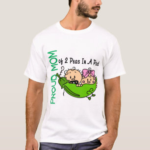 Camiseta Mamã orgulhosa de 2 ervilhas em uma VERSÃO 3 do